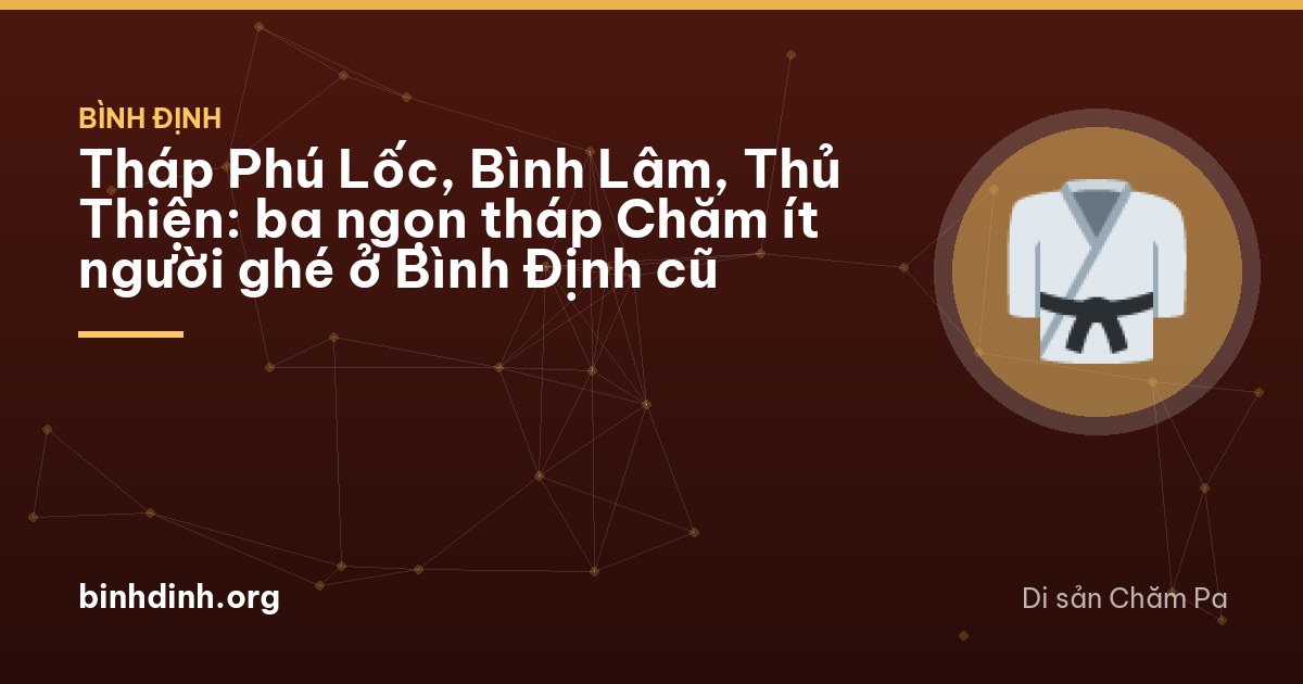 A lone weathered brick tower on a steep rocky hill crest at sunset, winding footpath through dry shrubs leading up, wide plain of rice fields far below in purple haze